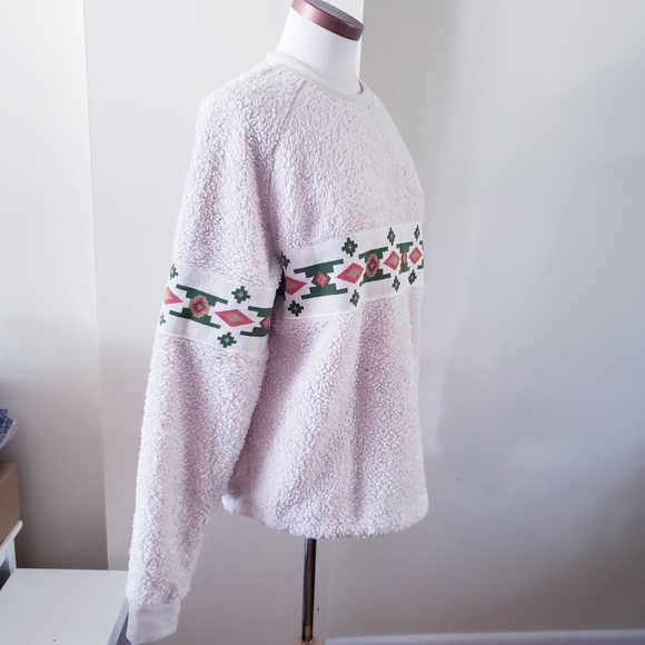 Urban Outfitters Aztec Print Sherpa Pull Over Men's Sweater - M - Picture 10 of 14